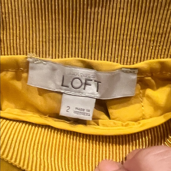 LOFT Bright Yellow Lace A-Line Skirt - Picture 2 of 8